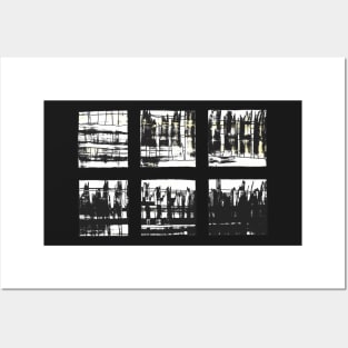 Liminal Space in Monocrome through 6 windows Posters and Art